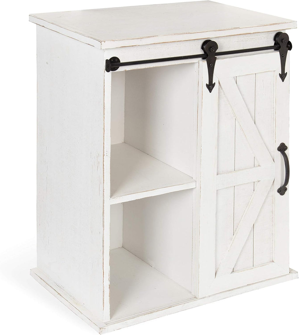 Wooden Freestanding Storage Cabinet with Sliding Barn Door V6026