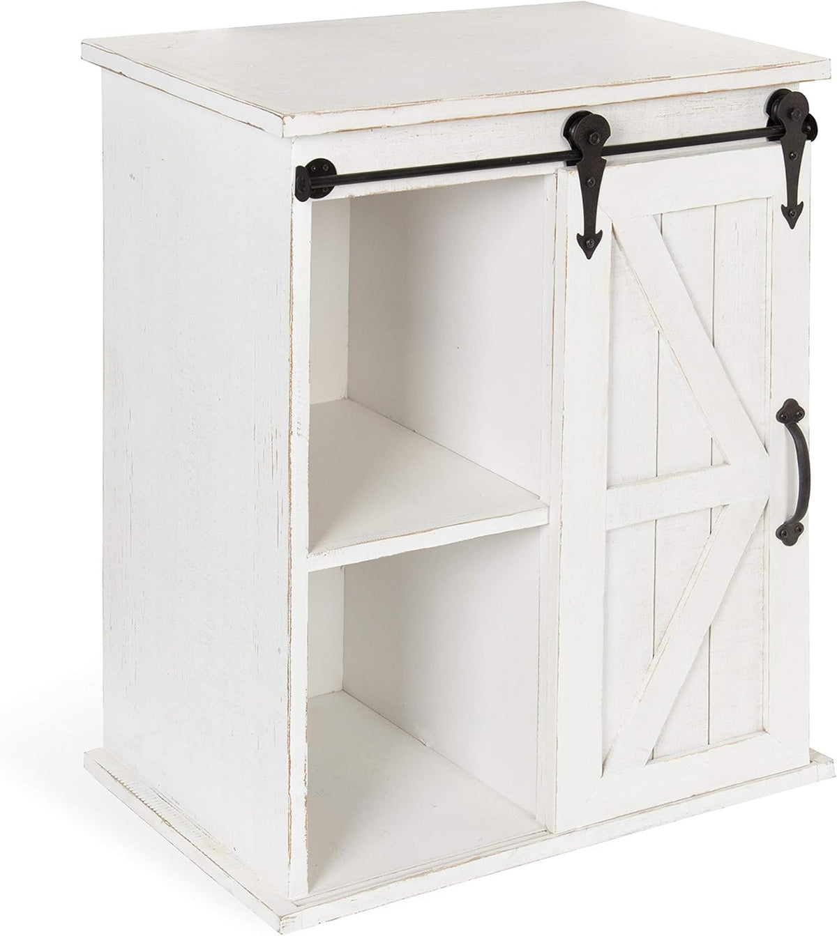 Wooden Freestanding Storage Cabinet with Sliding Barn Door V6026