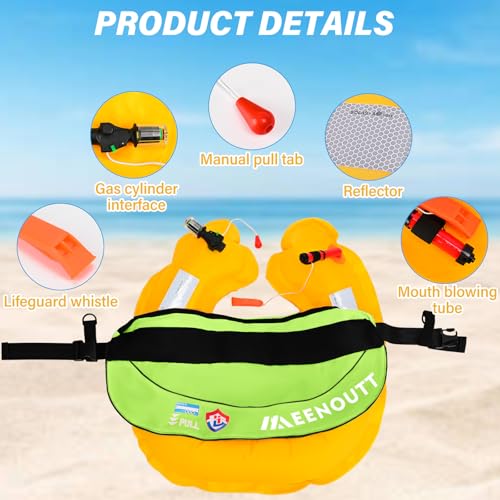 Automatic Inflatable Belt Pack Water Sports Jacket Waist Belt PFD J877