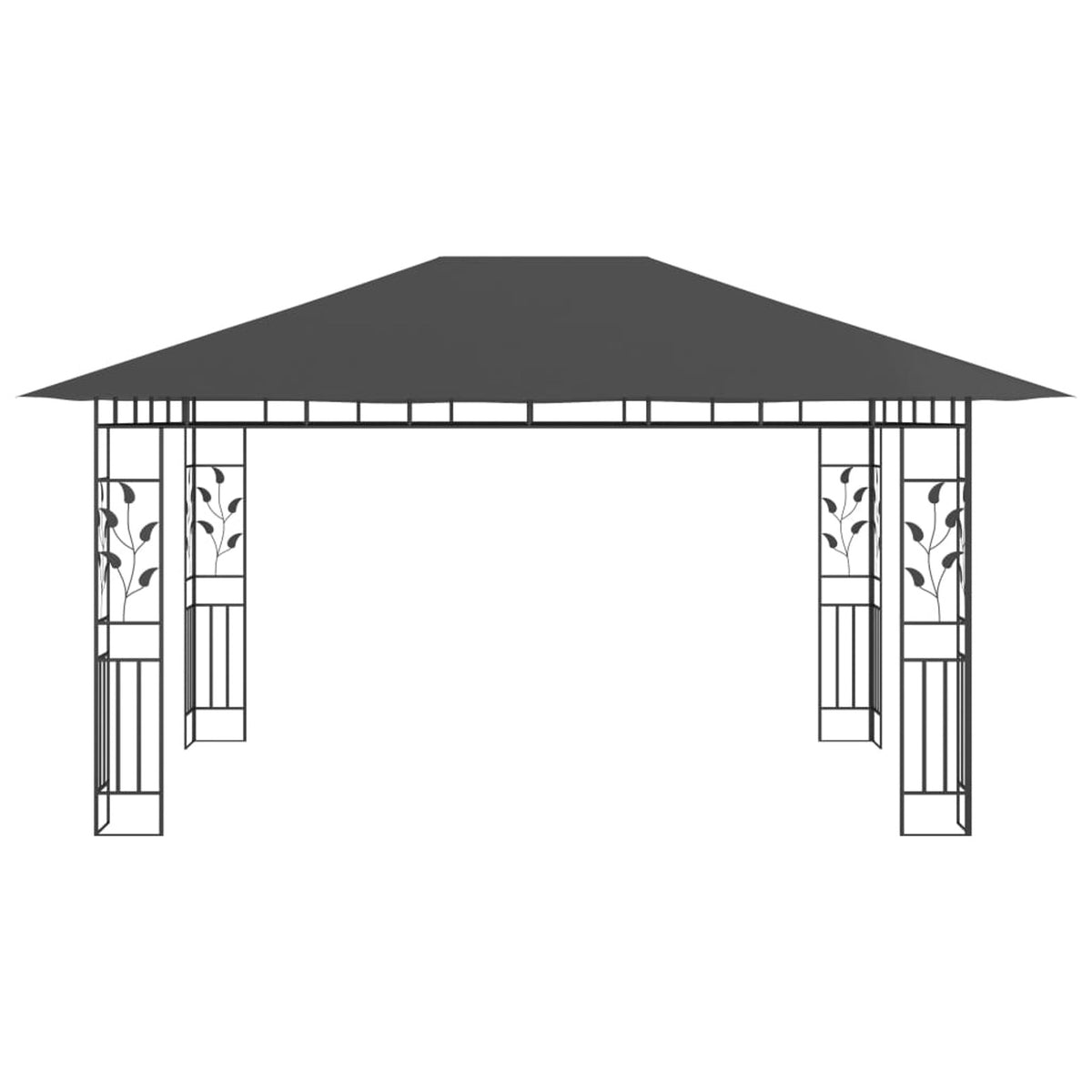 Gazebo with Mosquito Net 13.1'x9.8'x9' Anthracite V3573