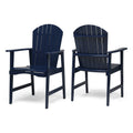 Navy Blue Acacia Wood Adirondack Dining Chairs (Set of 2) S641