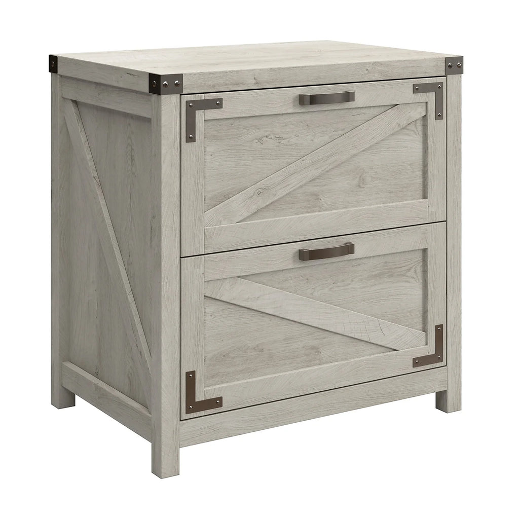 White 2 Drawer Lateral File Cabinet J395044