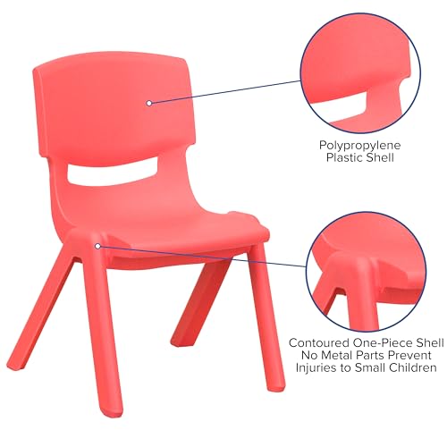 Blue Plastic Stackable School Chair 4 Pack Q106