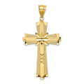 14k Gold Cross Pendant Necklace 47mm Y18127