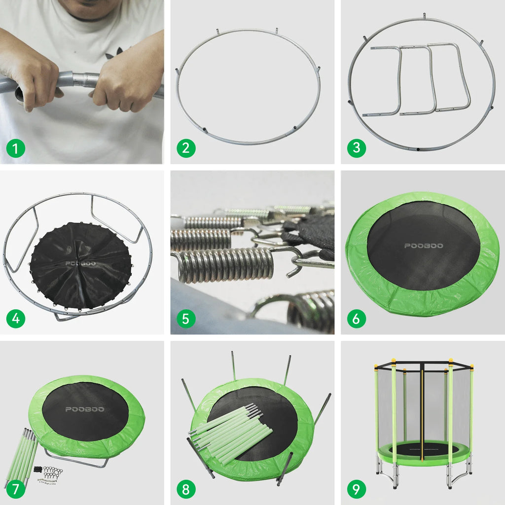 55 Trampoline with Safety Enclosure Net N8972