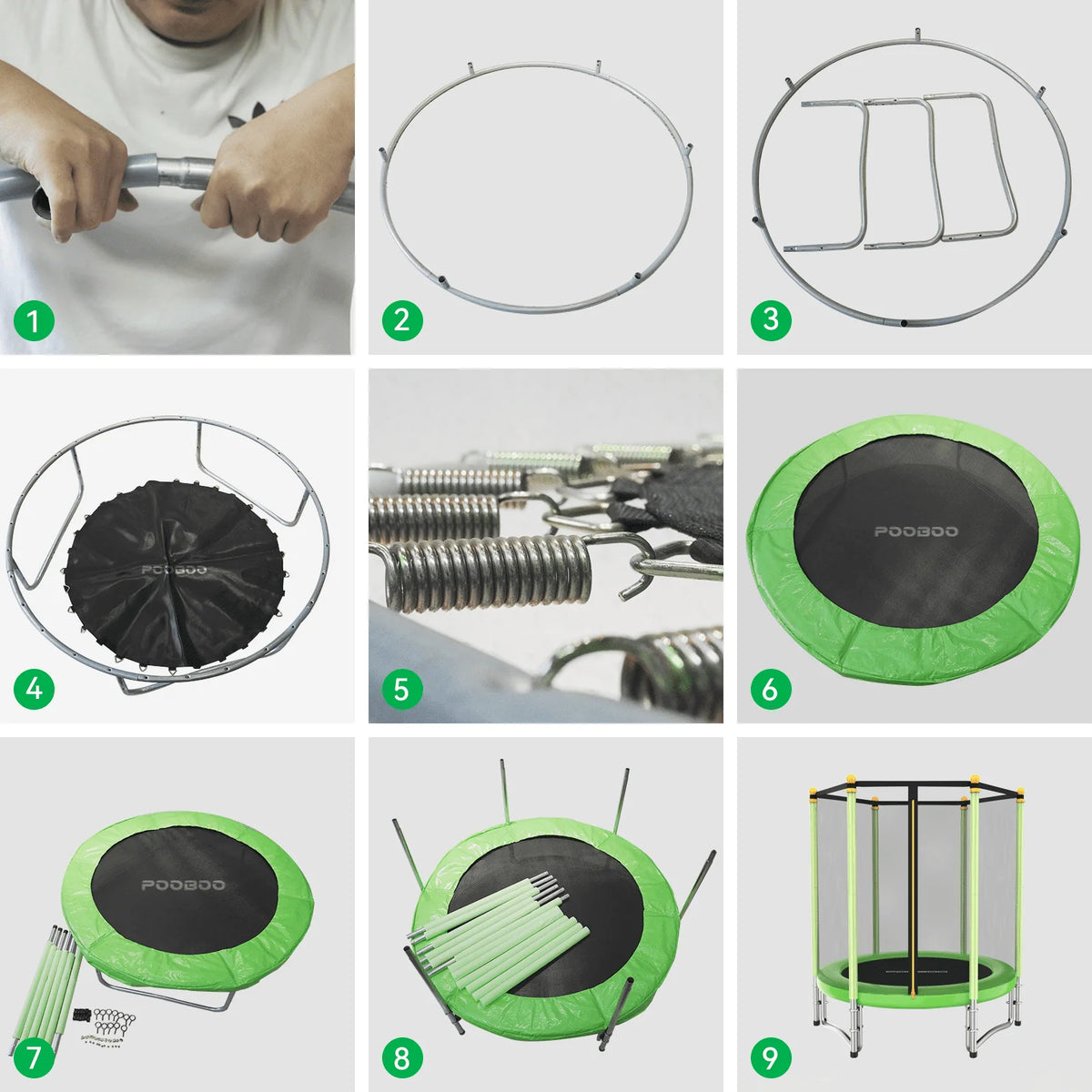55 Trampoline with Safety Enclosure Net N8972