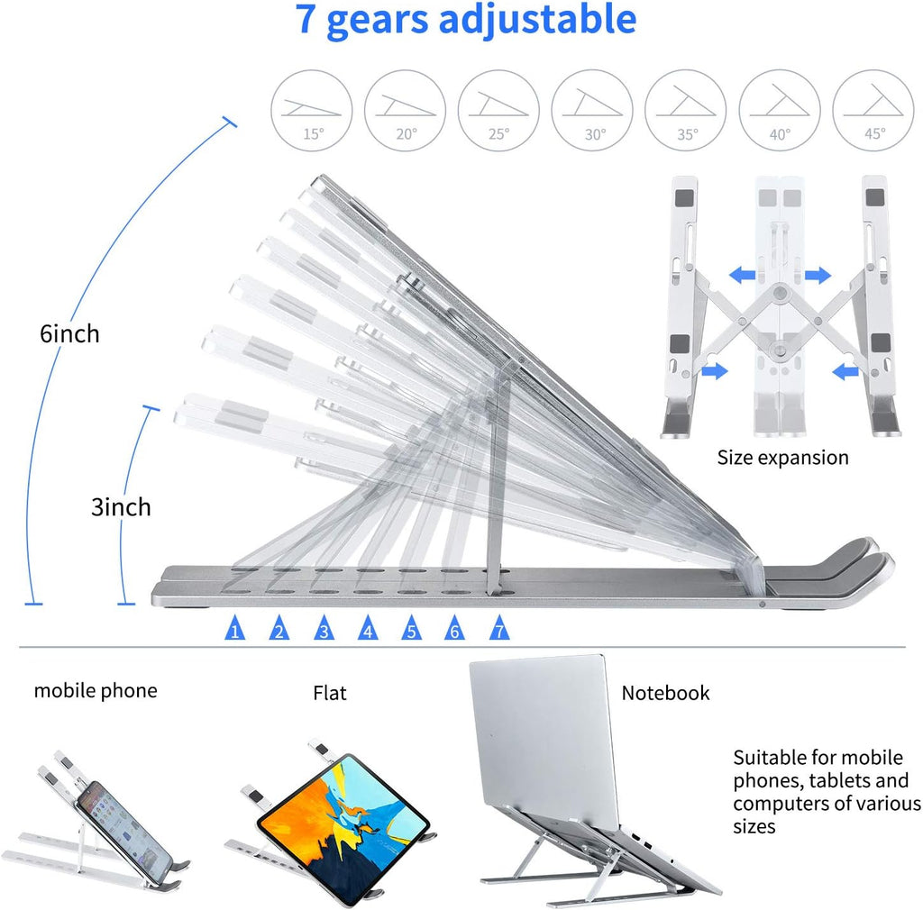 Adjustable Aluminum Laptop Stand 2pcs L3071