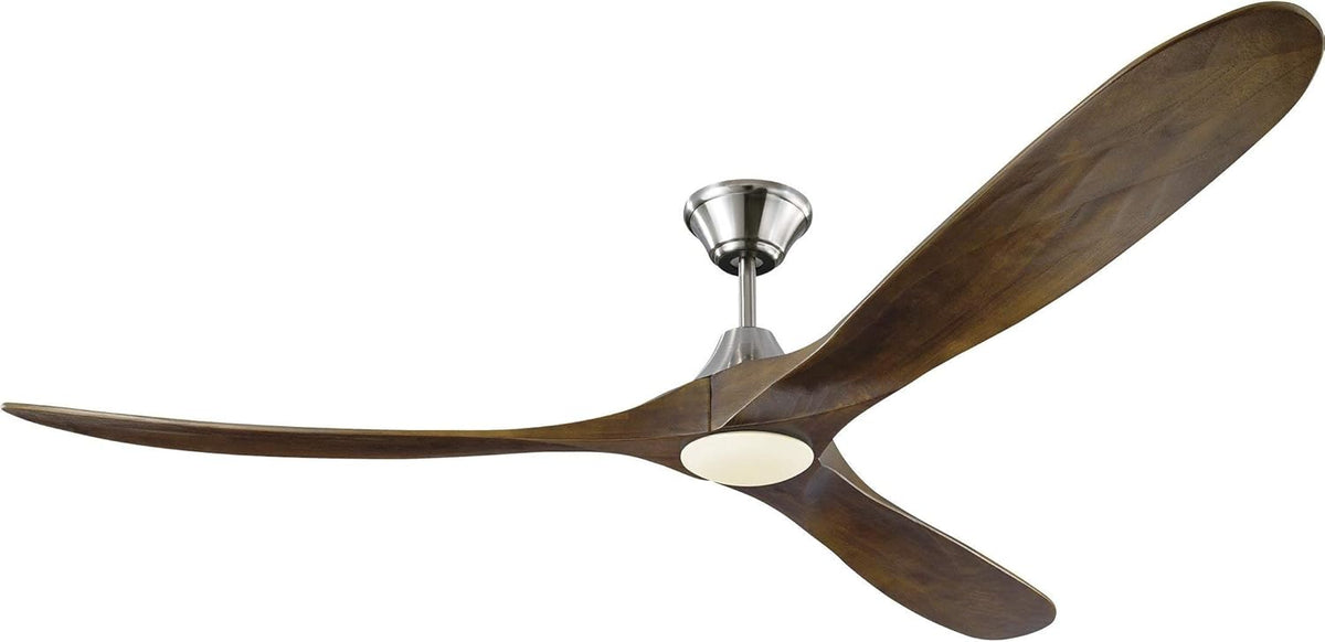 Brushed Steel 60 Ceiling Fan with LED Light and Remote Control O564