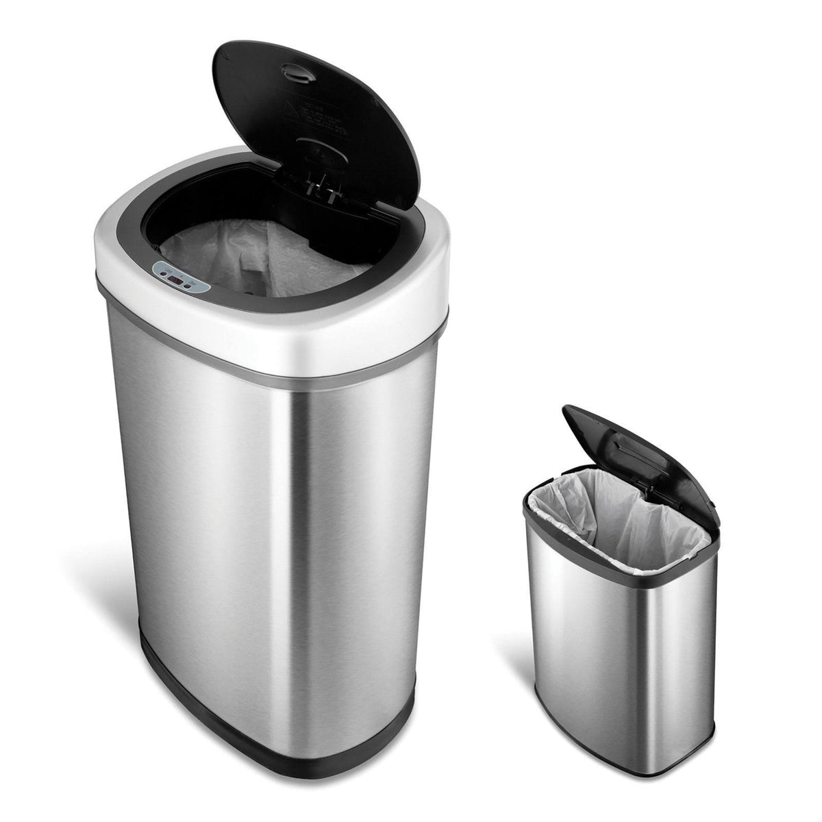 Motion Sensor Touchless 13.2 Gal / 2.1 Gal Stainless Steel Trash Can E200