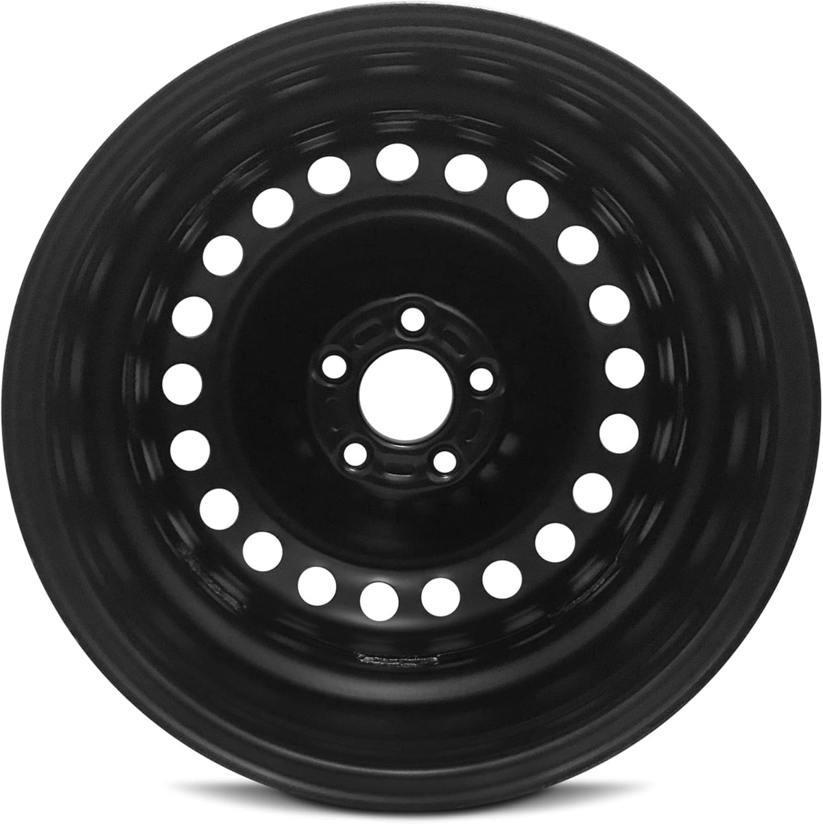 16 Inch 5 Lug Black Steel Wheel F363