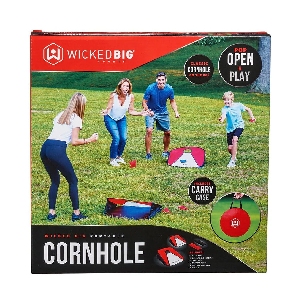Collapsible Vinyl Cornhole Outdoor Lawn Game T2778