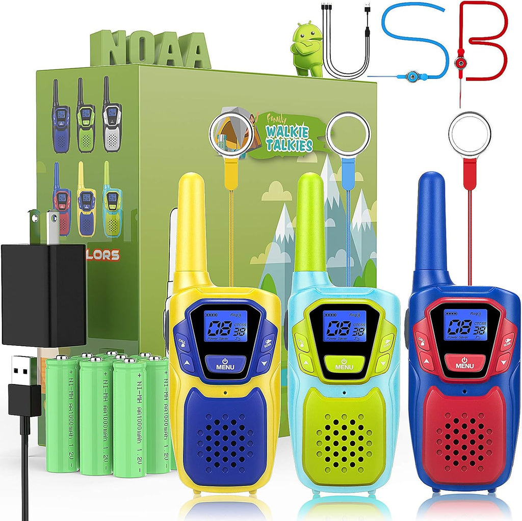 Rechargeable Long Range 3 Pack Walkie Talkies K988021