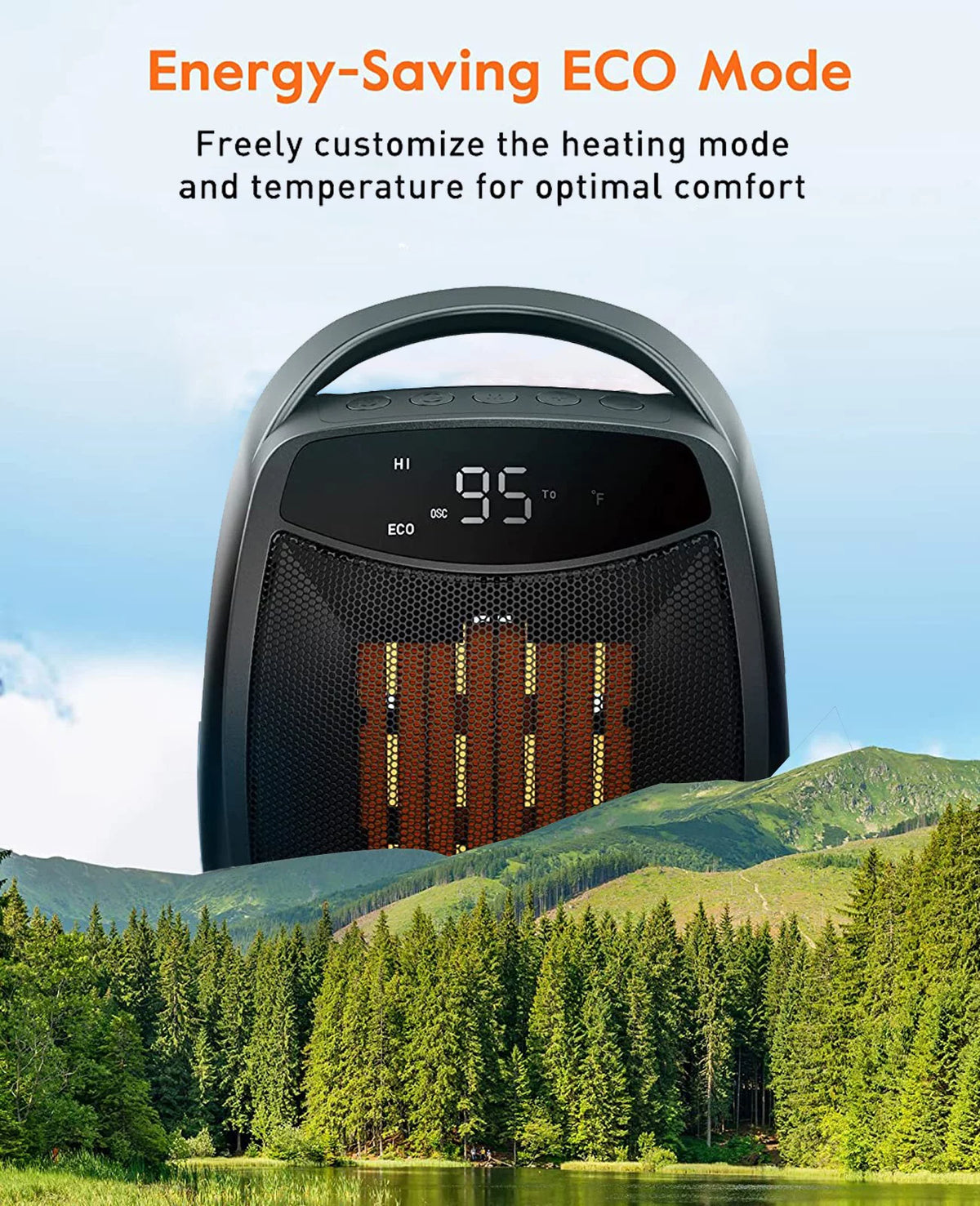 Small Portable Electric Space Heater with 4 Modes A103