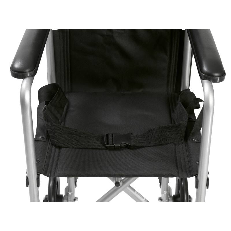 Lightweight Transport Wheelchair, 19x22 Seat, Silver I812
