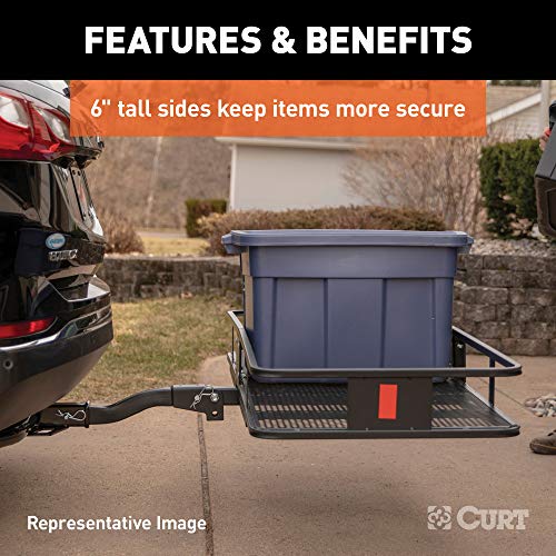 60 x 24-Inch Black Steel Cargo Carrier F4522