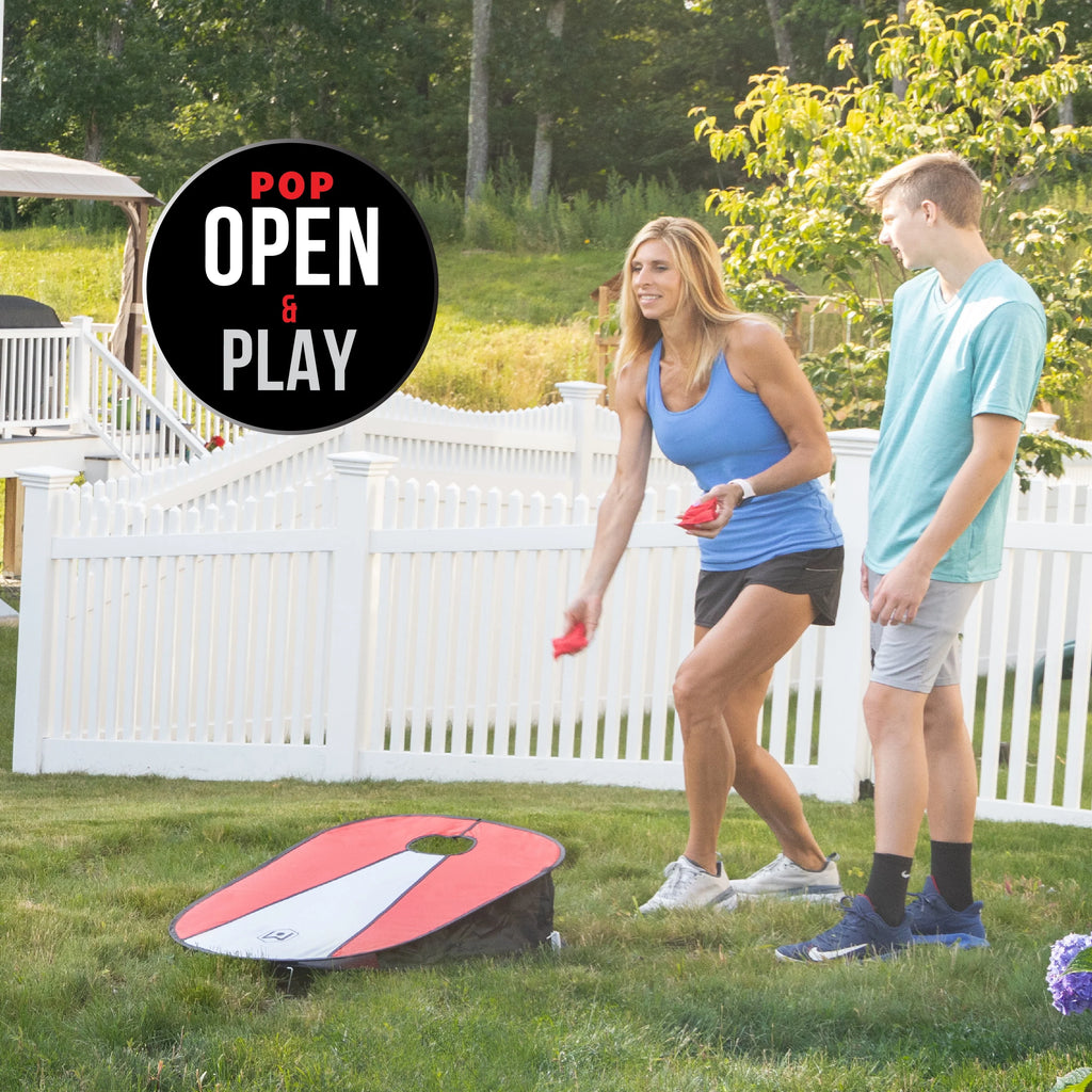Collapsible Vinyl Cornhole Outdoor Lawn Game T2778