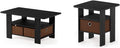 Americano Medium Brown Coffee Table and End Table with Bin Drawer U86554
