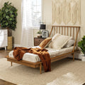 Twin Caramel Solid Wood Platform Bed I354868
