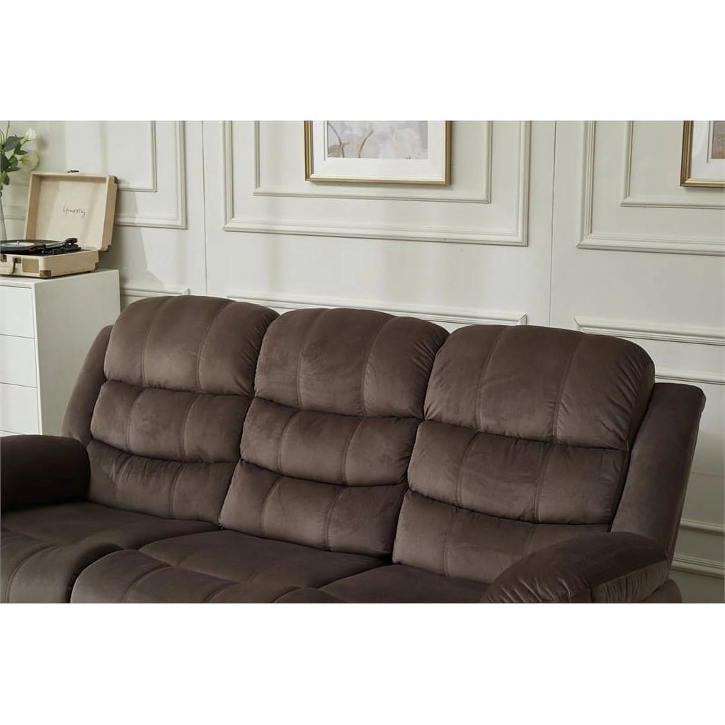 Brown Microfiber Sofa W66187