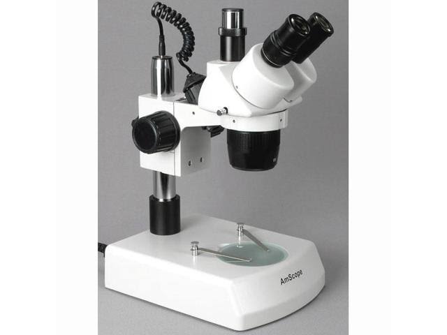 Trinocular Stereo Microscope, WH10x Eyepieces, 20x/40x/80x Magnification, 2x/4x Objective, Upper and Lower Halo L7747