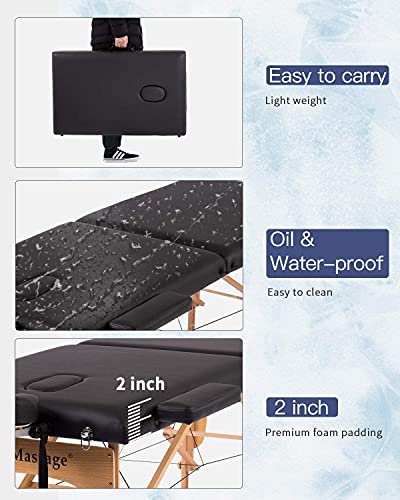 Portable Massage Table 2 Folding Adjustable O27021