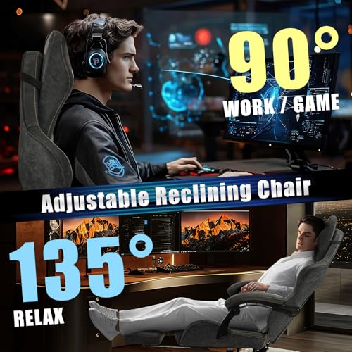 Green PU Leather Ergonomic Gaming Chair I36491