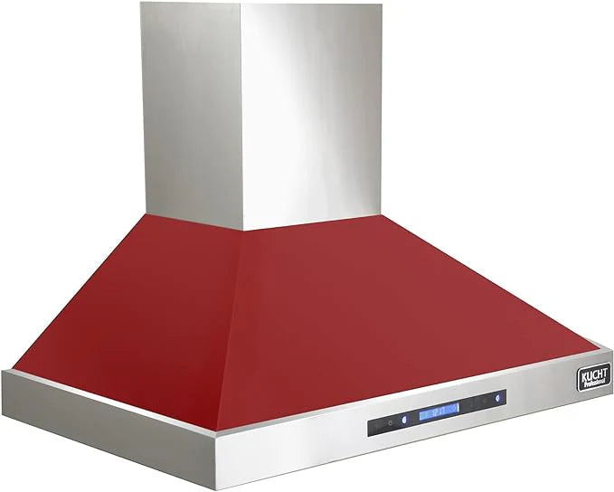 36 Wall Mount Range Hood 900 CFM Red H2679