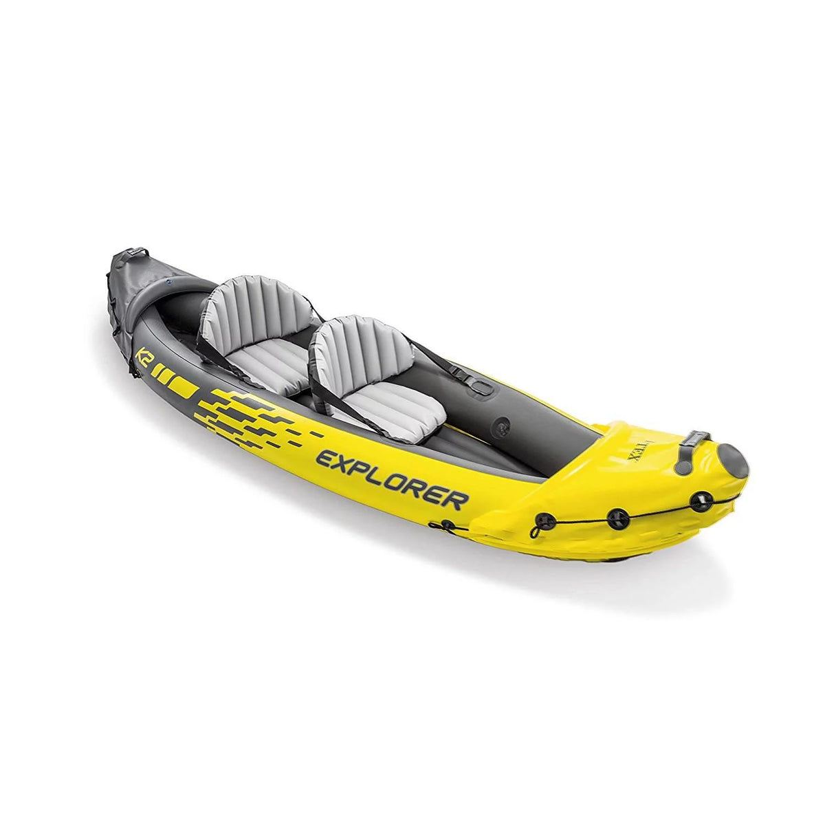 Yellow 2 Person Inflatable Kayak with Oars & Air Pump E597