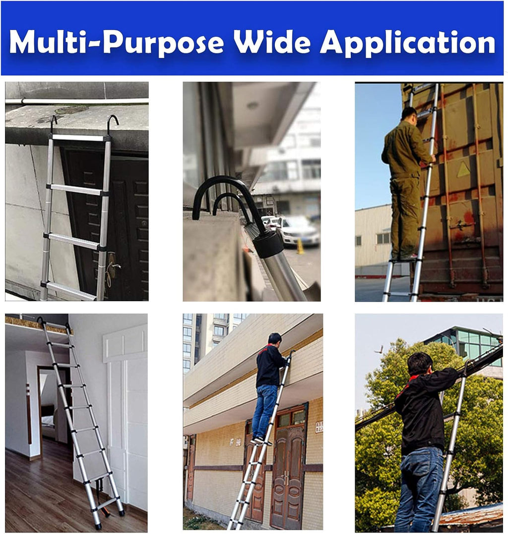 20ft Aluminum Telescoping Ladder Adjustable Height M776