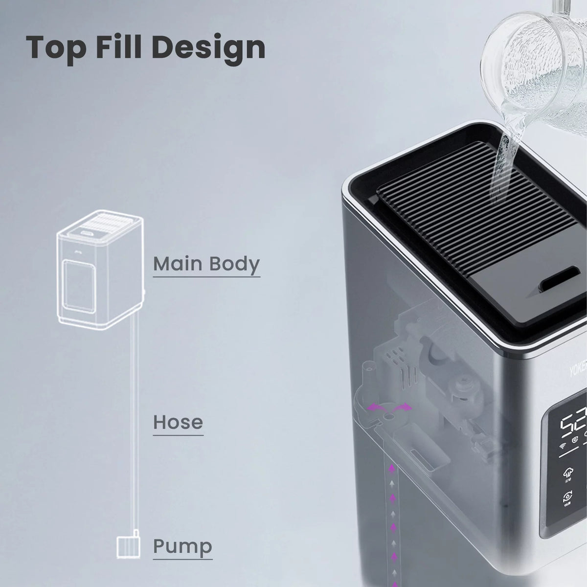 3.4Gal Top Fill Ultrasonic Humidifier W624