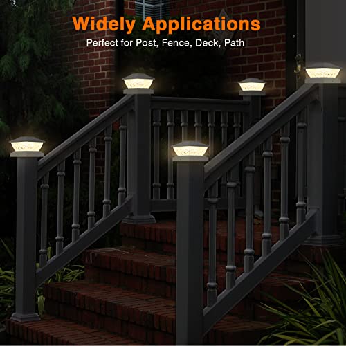 12 Pack Solar Post Cap Lights for 4x4 4.5x4.5 5x5 Posts M621468
