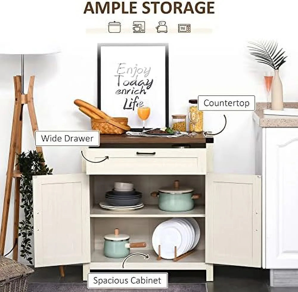 Farmhouse Wooden Accent Cabinet with Drawer M316647