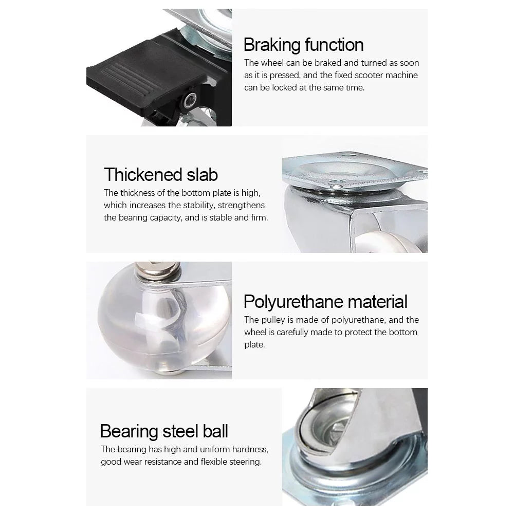 3 Inches Transparent Swivel Caster Wheels V102860
