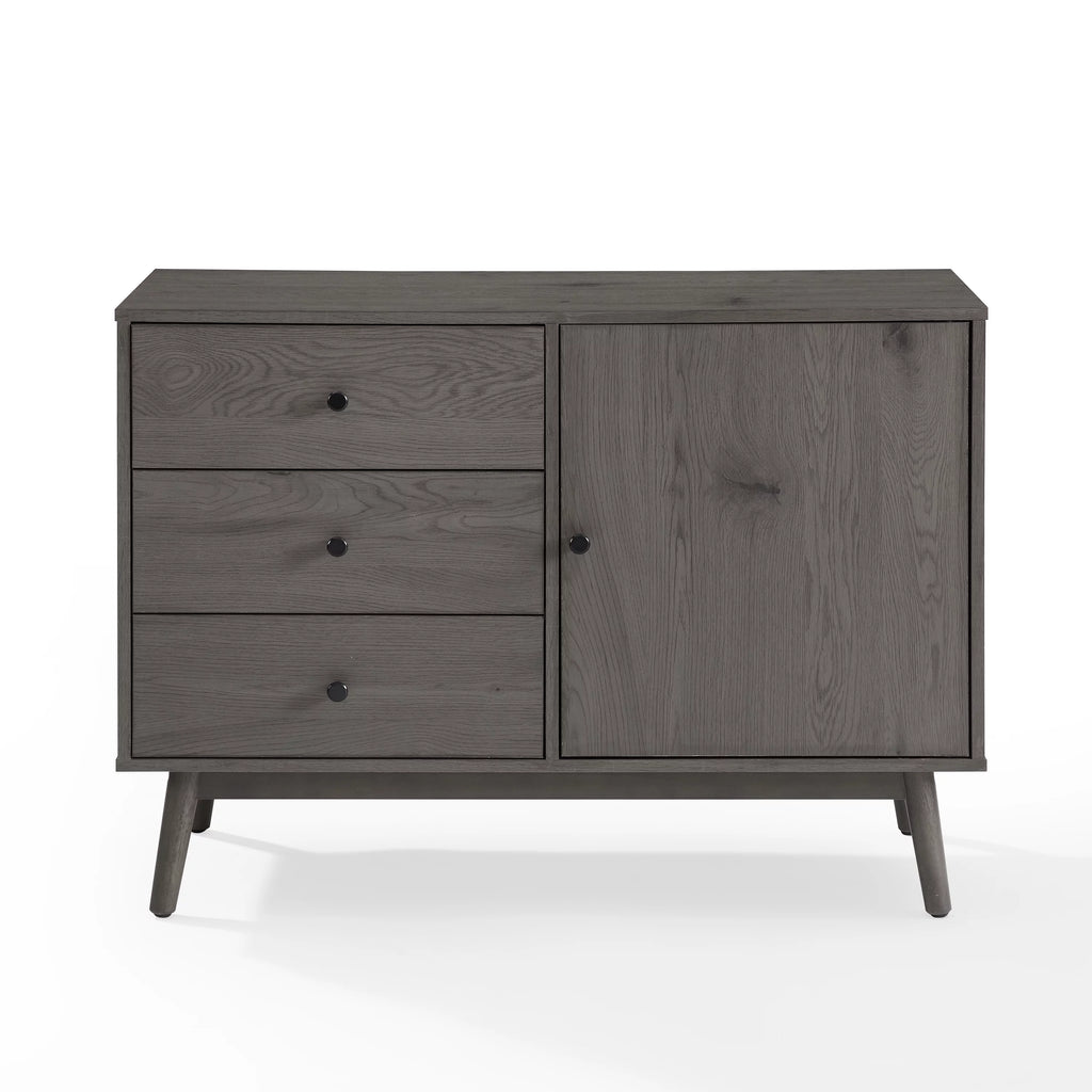 Gray 3 Drawer Engineered Wood Media Console Table N364
