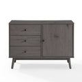 Gray 3 Drawer Engineered Wood Media Console Table N364