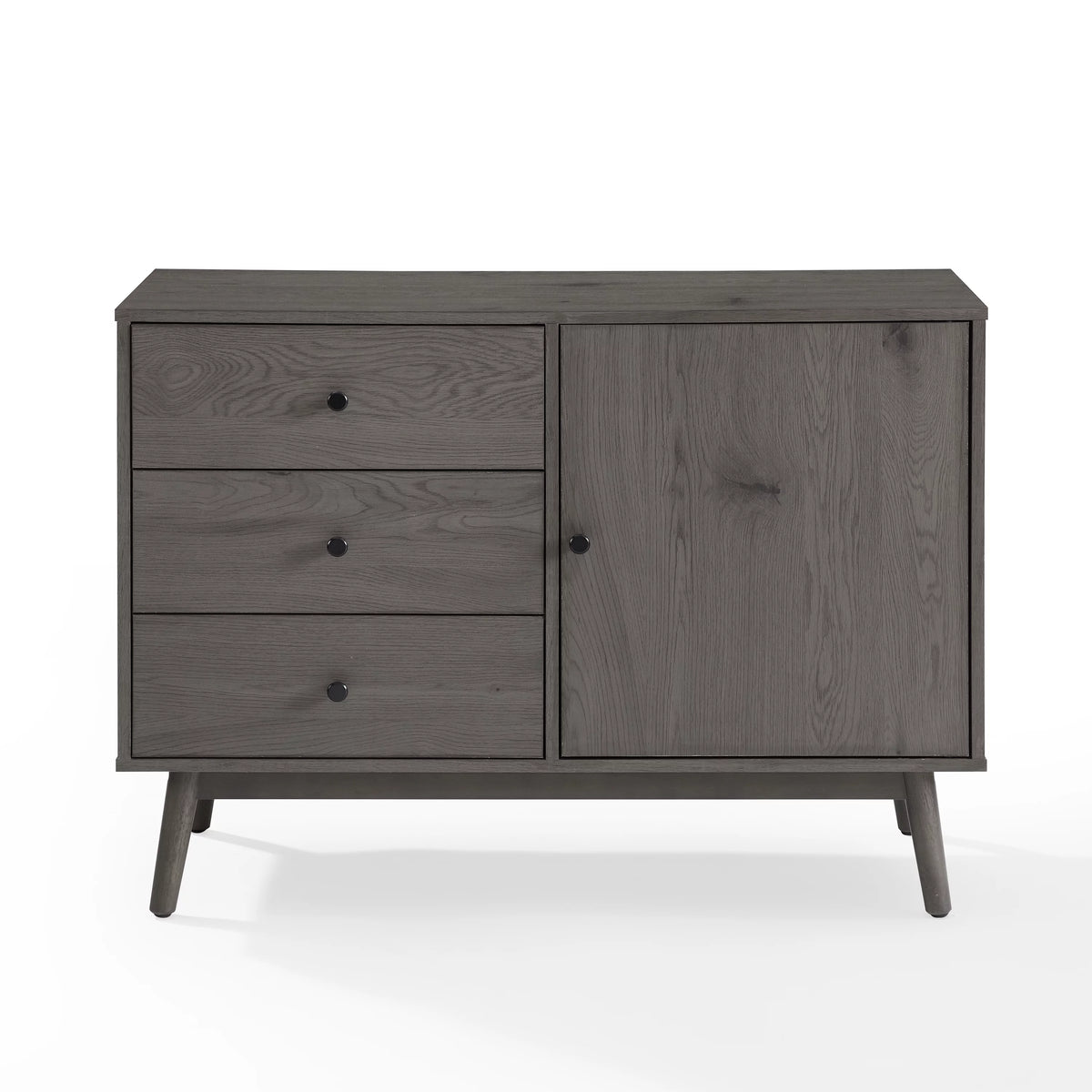 Gray 3 Drawer Engineered Wood Media Console Table N364