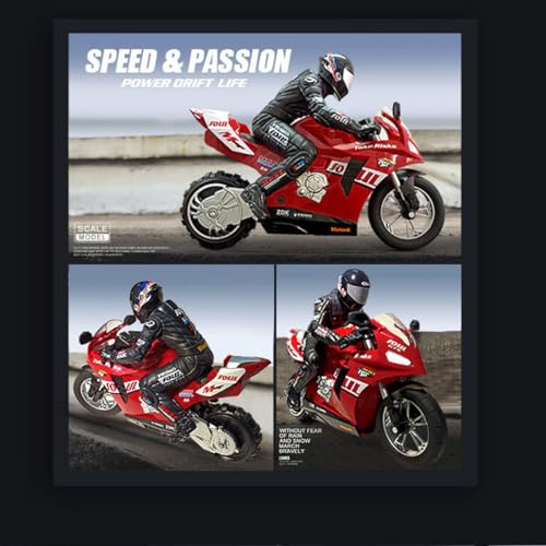 Remote Control Dual-Motor Self-Balancing Motorcycle 2.4G 1/6 Blue Y81270