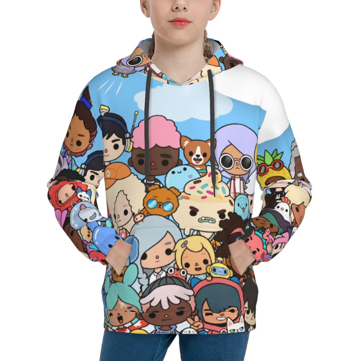 3D Print Hooded Sweatshirt Q70646