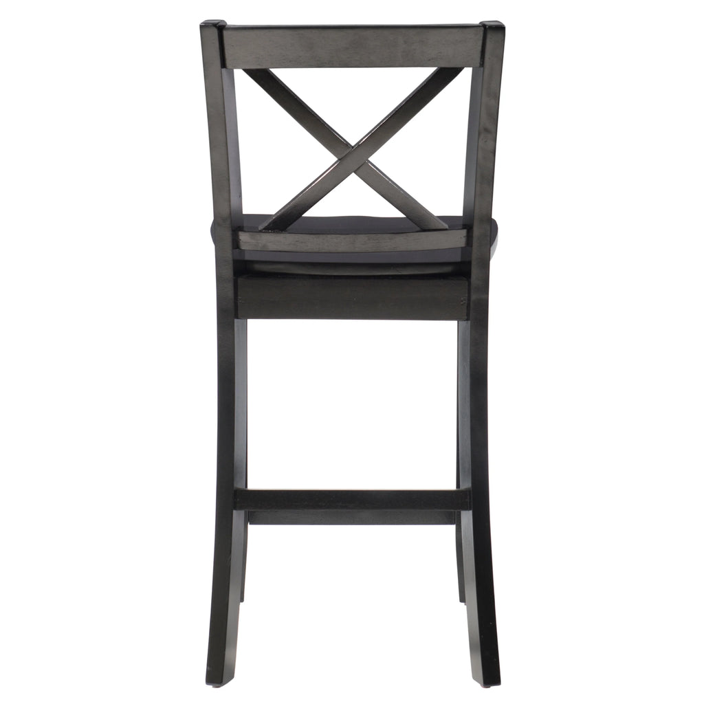 Black Wood 24-Inch Counter Stool V50307