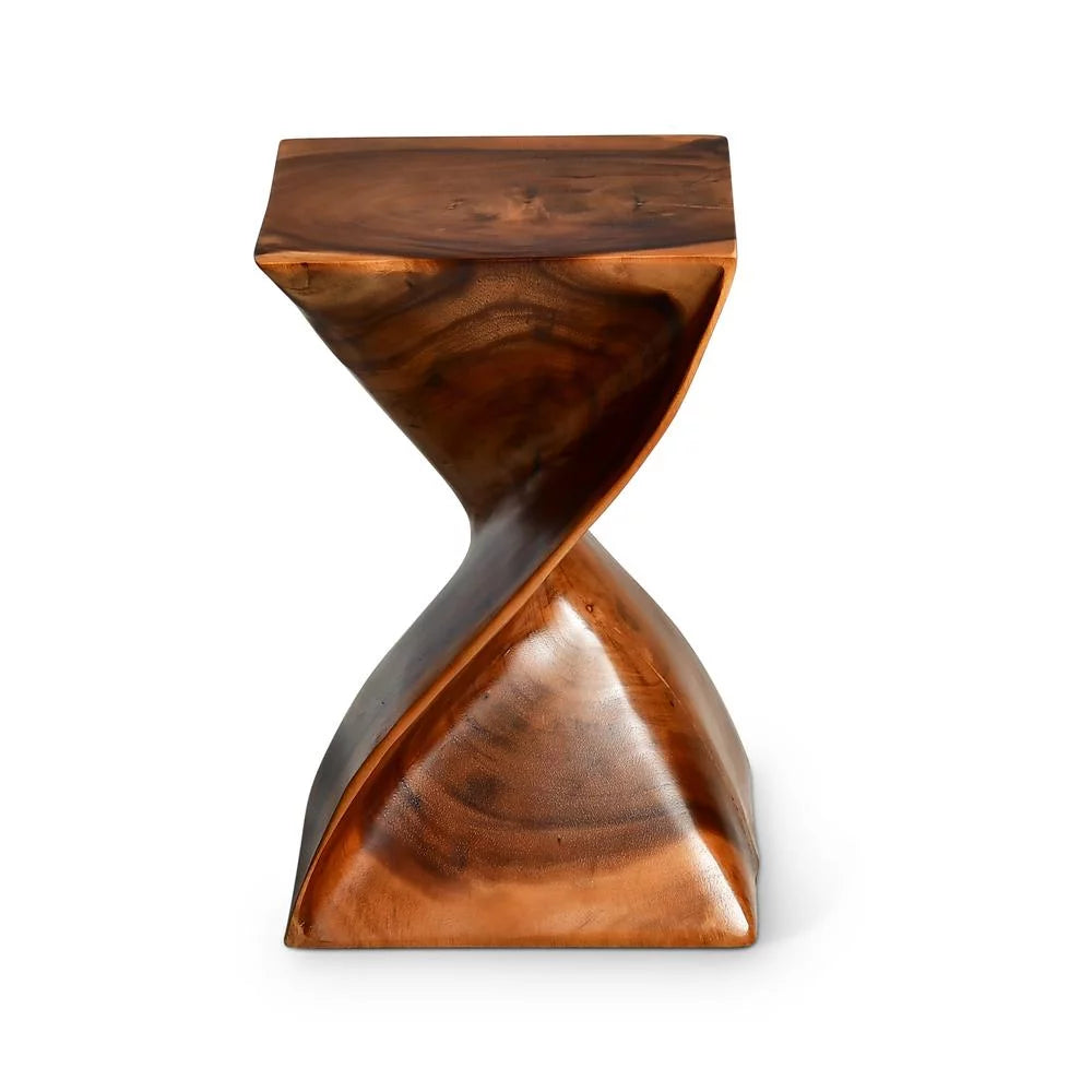 Natural Brown Wood Glaze Accent Side Table Z1340