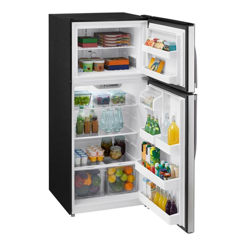 Top Freezer Refrigerator in Stainless Steel Look Q441