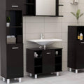 Black Chipboard Bathroom Cabinet G37325