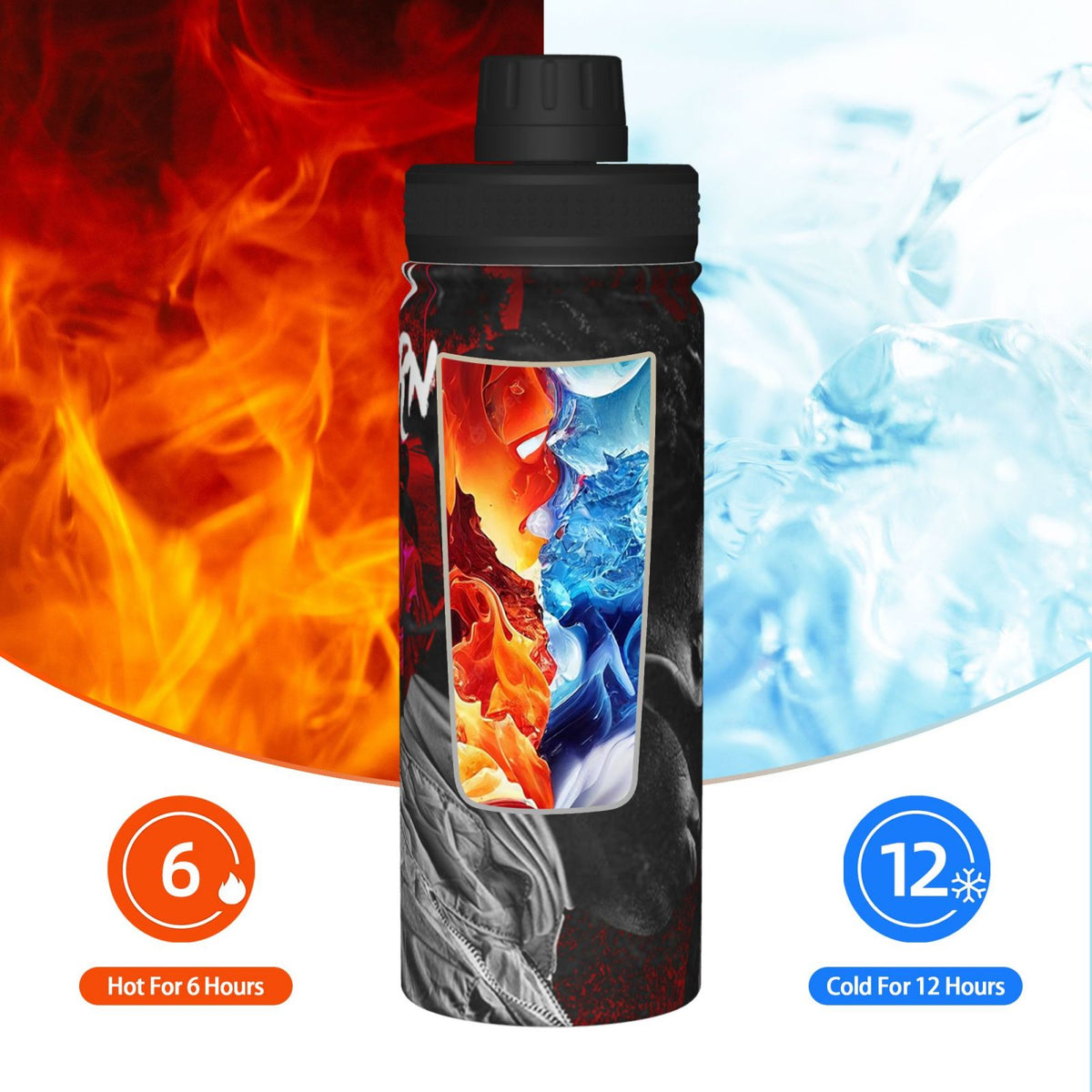 18OZ Stainless Steel Insulated Water Bottle I926208