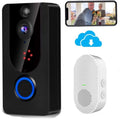 Wireless Video Doorbell Camera with Chime, 1080P, PIR Motion Detection, IP65 Waterproof, 2-Way Audio, Night Vision, Pack of 2 O46168