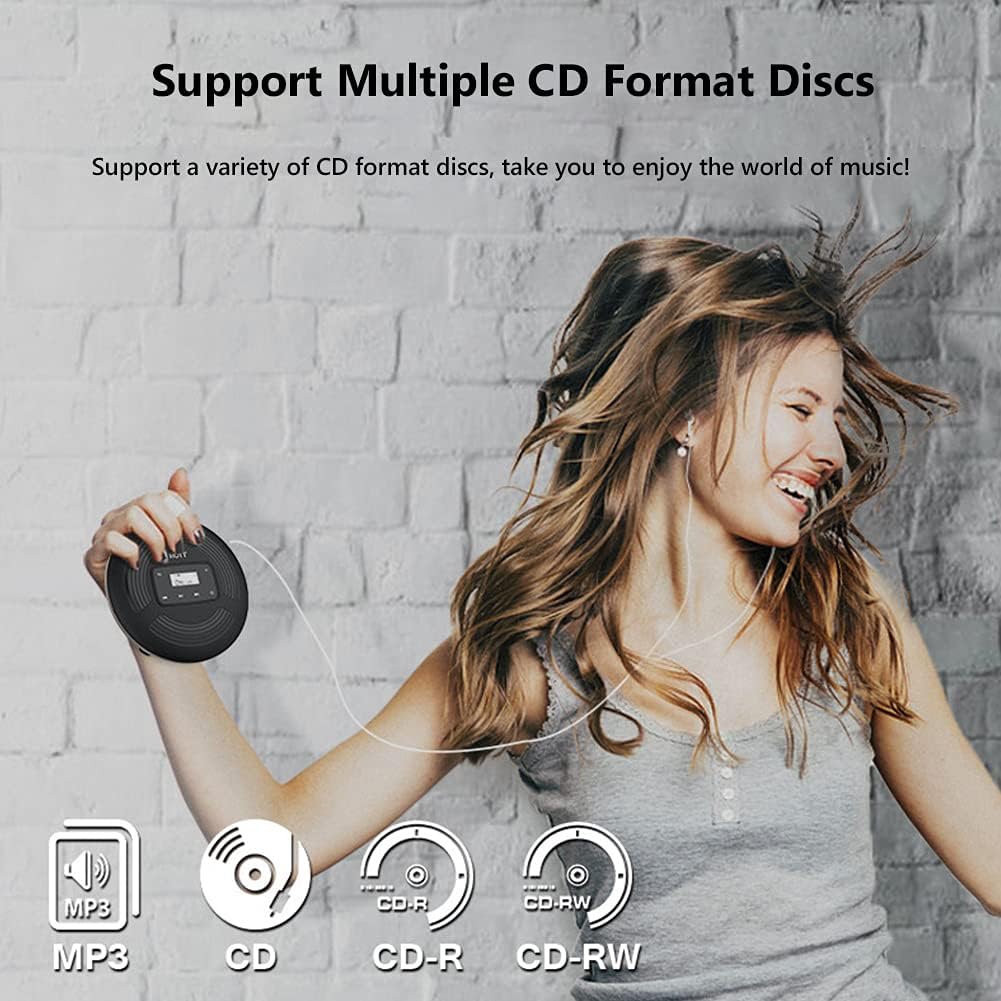 Portable CD Player Rechargeable Bluetooth FM Transmitter E997219