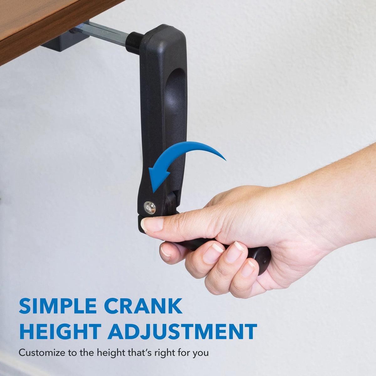 Hand Crank Standing Desk Frame with 55" Desktop Z523724