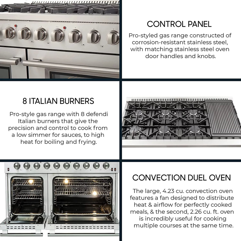Gold Professional 48" Freestanding Gas Range E636532