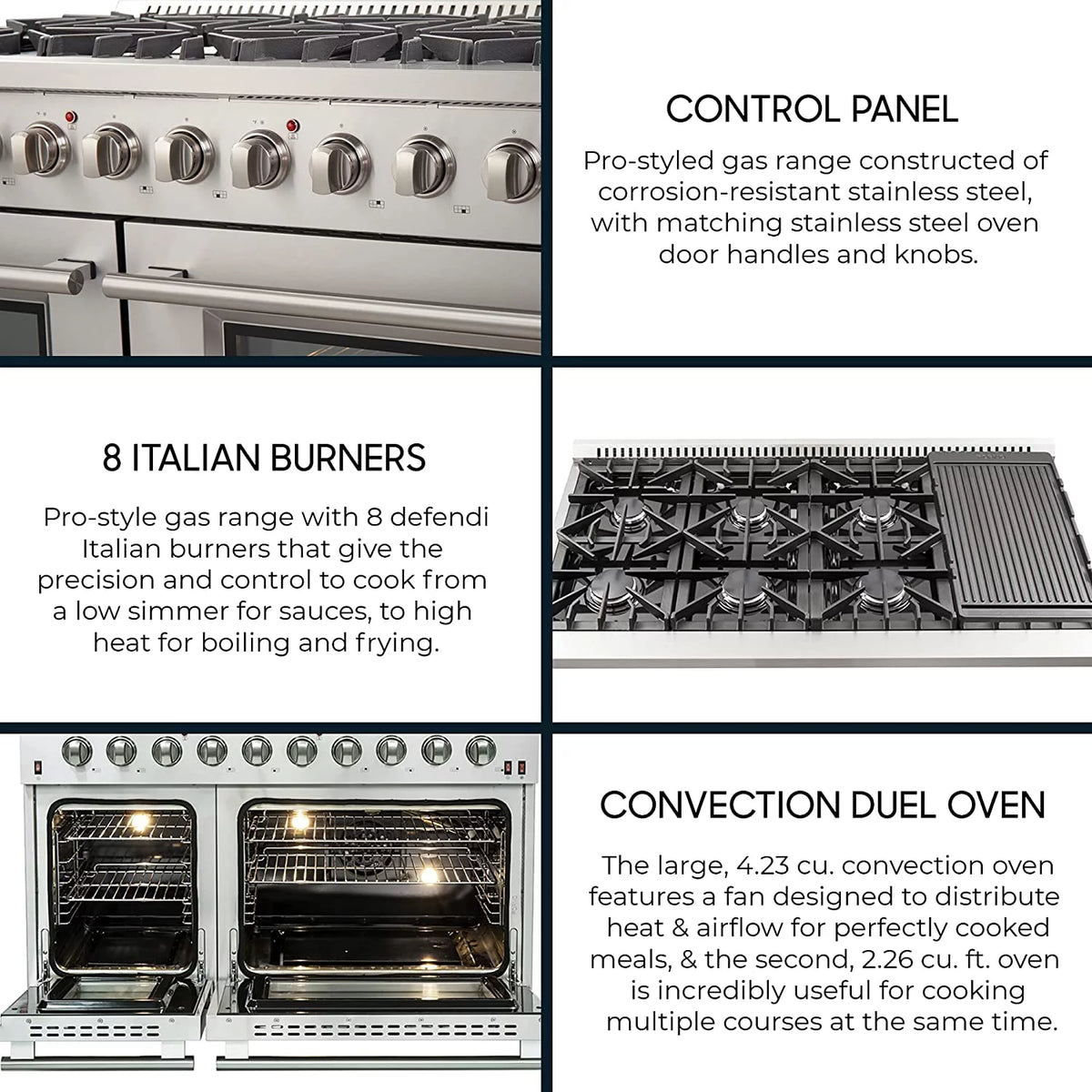 Gold Professional 48" Freestanding Gas Range E636532