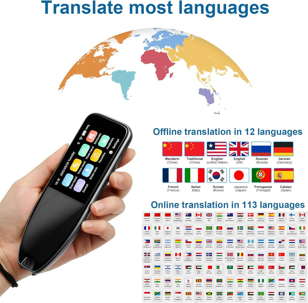 112 Languages Translation Pen with 3.0 Inch Touch Screen F811517