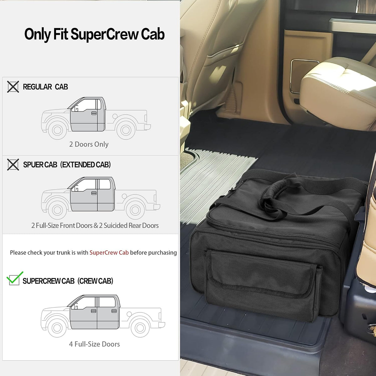Under Seat Storage Bag with Inner Dividers & Multiple Pockets S425